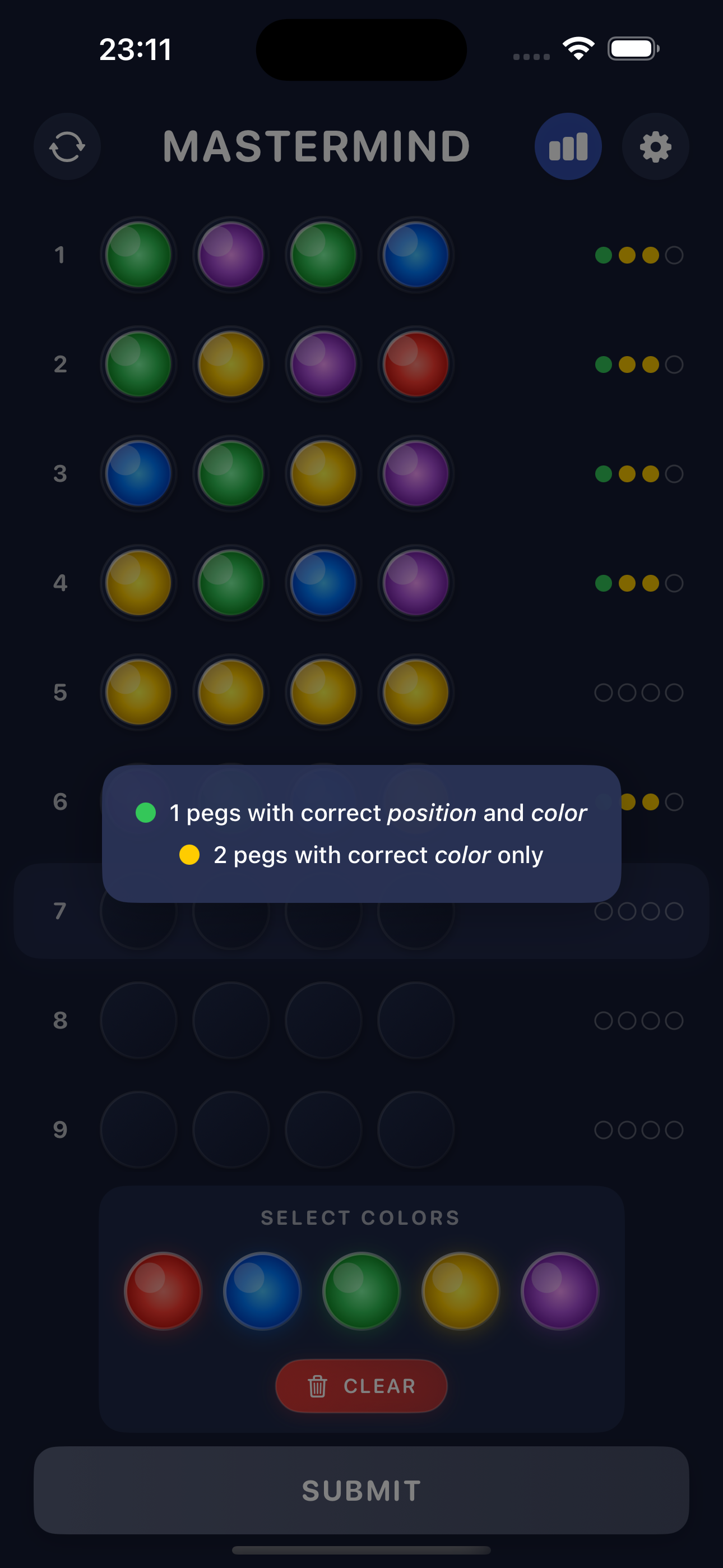 Mastermind Screenshot 2